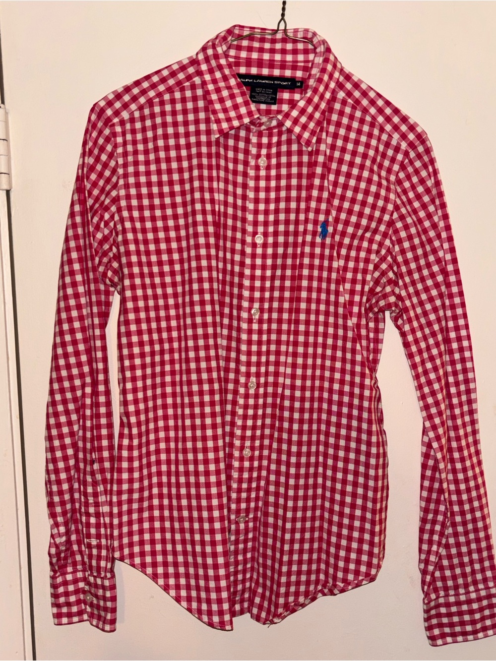 Polo by Ralph Lauren Red and White Gingham Button-Up Shirt